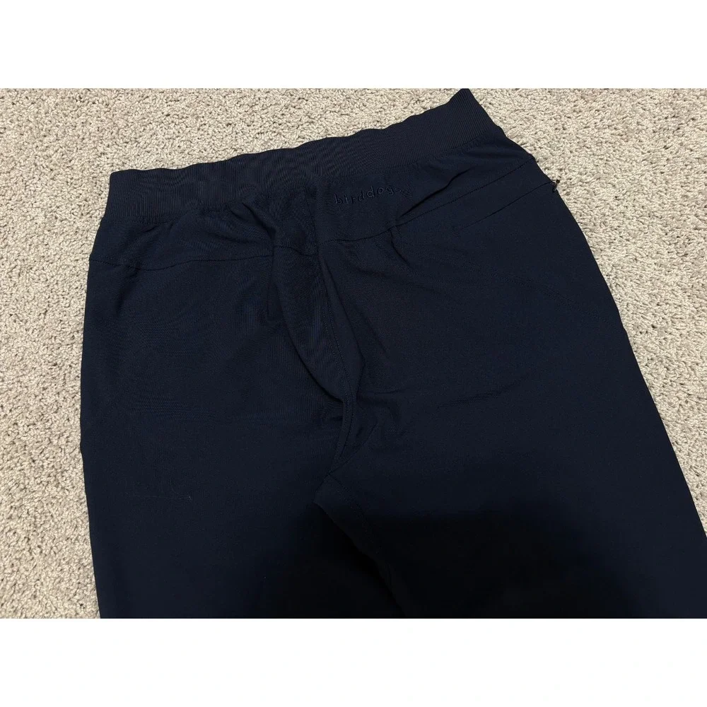 Birddogs Joggers Drawstring Performance Stretch Zip Pocket Navy Blue Mens Medium - Picture 6 of 14